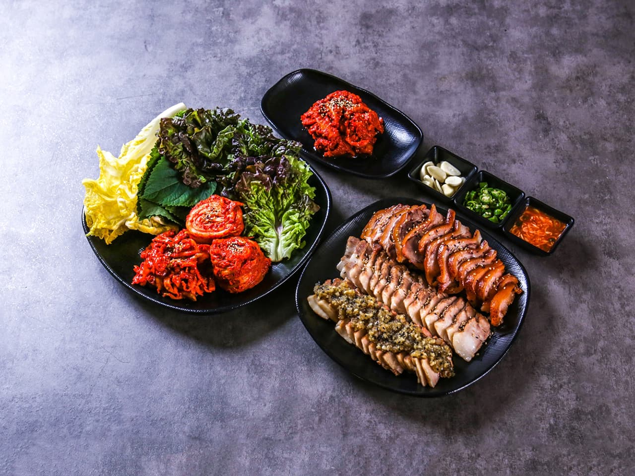 보쌈+족발+명태회무침